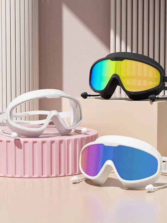 Large Frame Anti-Fog Swimming Goggles
